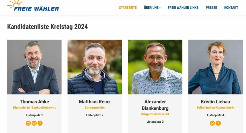 Webseite freie Wähler