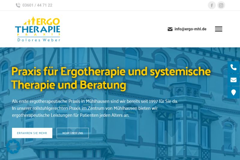 Webseite für Ergotherapiepraxis